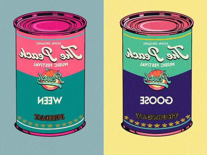 Warhol-like cans for Peach Fest 2023